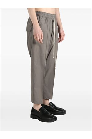 Pantaloni cropped in cotone grigio RICK OWENS | RU01E5381P34